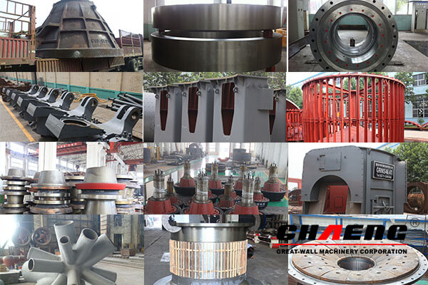 steel casted and cement machine parts