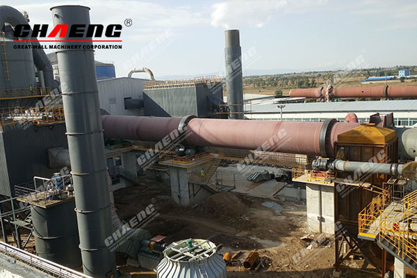 CHAENG support roller application in kaolin rotary kiln